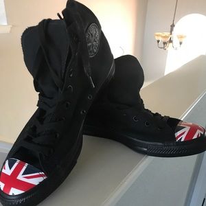 Men’s New Black Converse Chuck Taylor-UK Flag